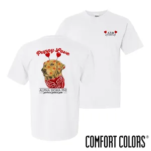 Alpha Sig Comfort Colors Puppy Love Short Sleeve Tee