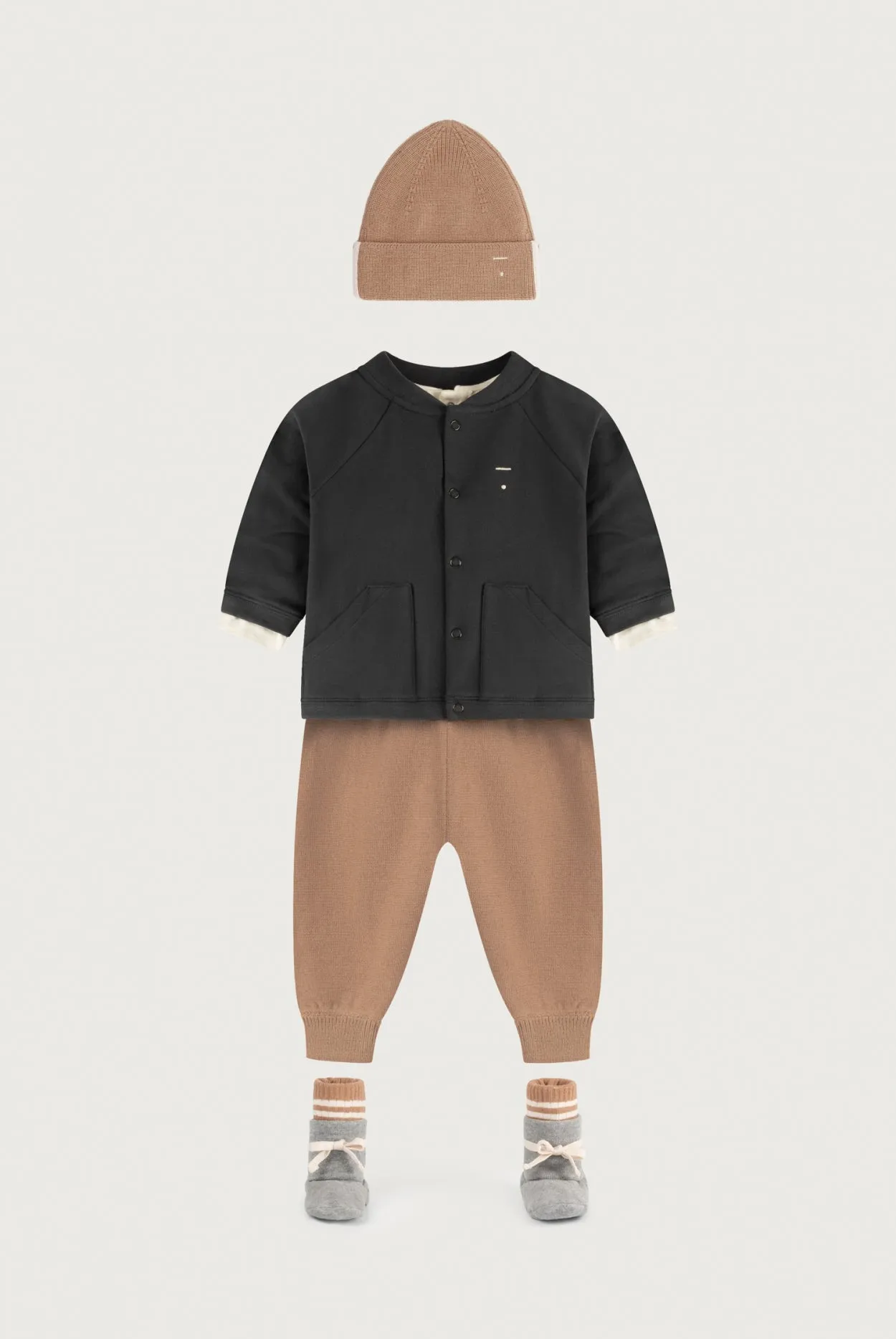 Baby Baseball Cardigan | Nearly Black