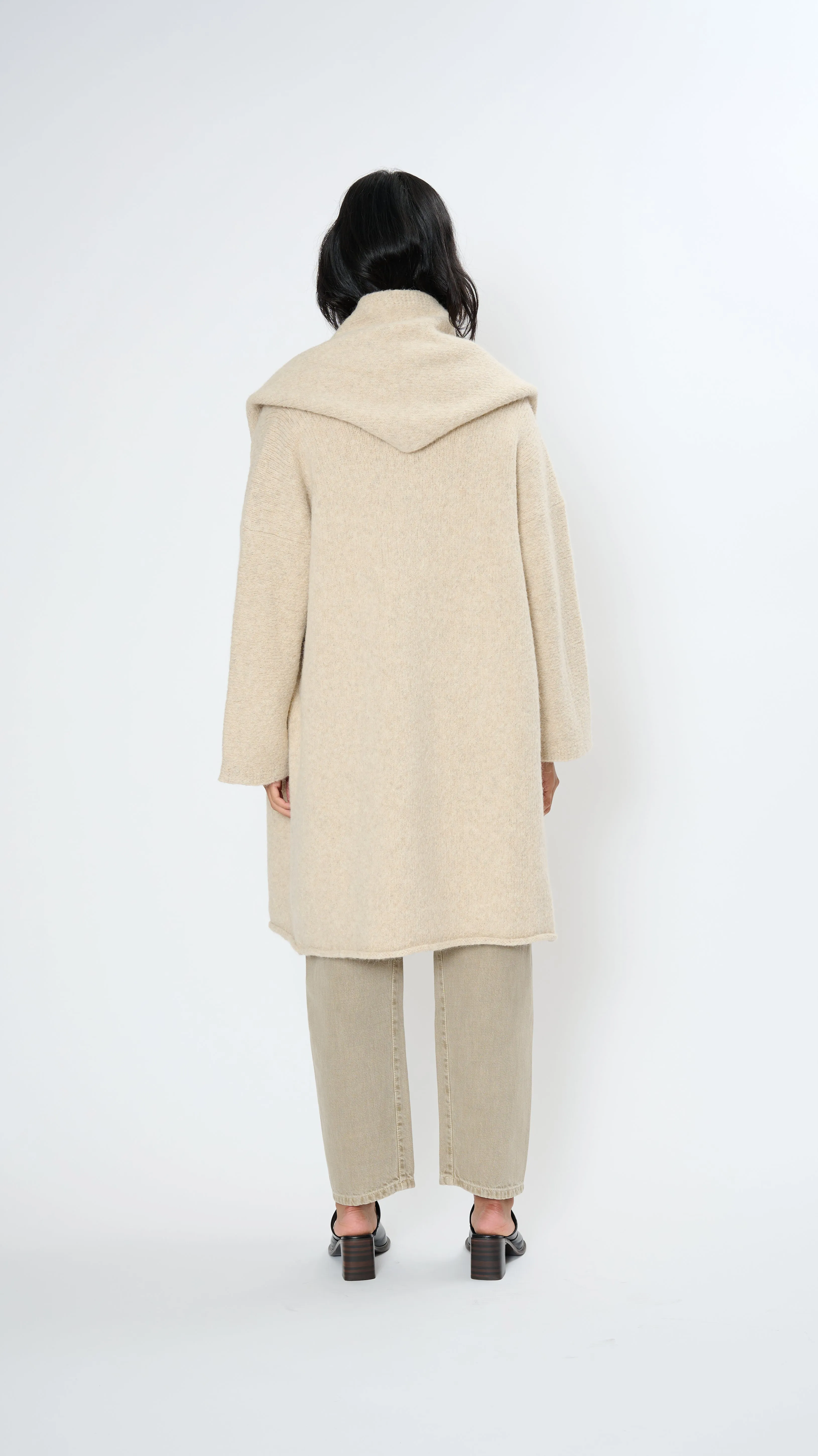 Capote Coat in Ecru