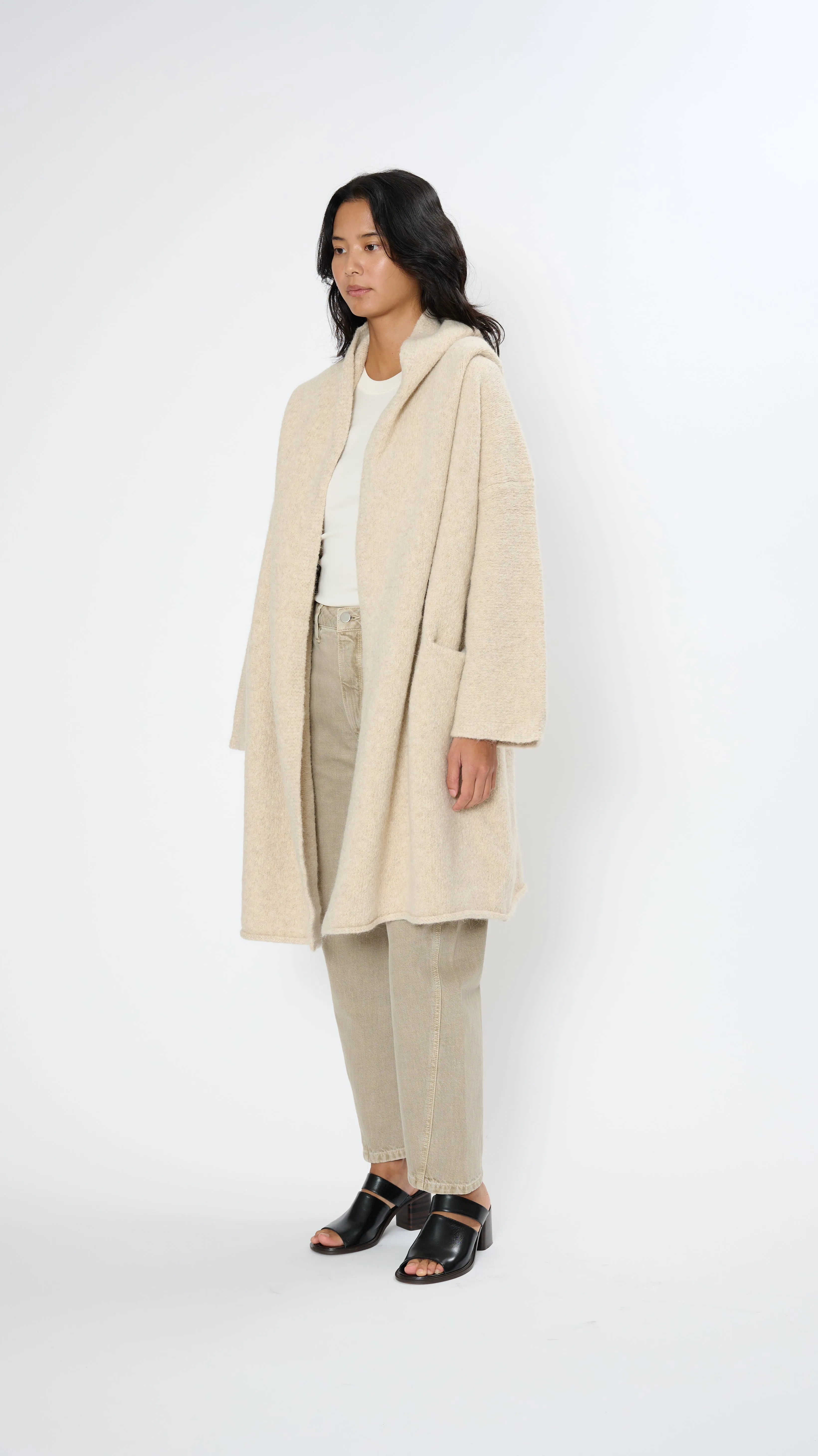 Capote Coat in Ecru