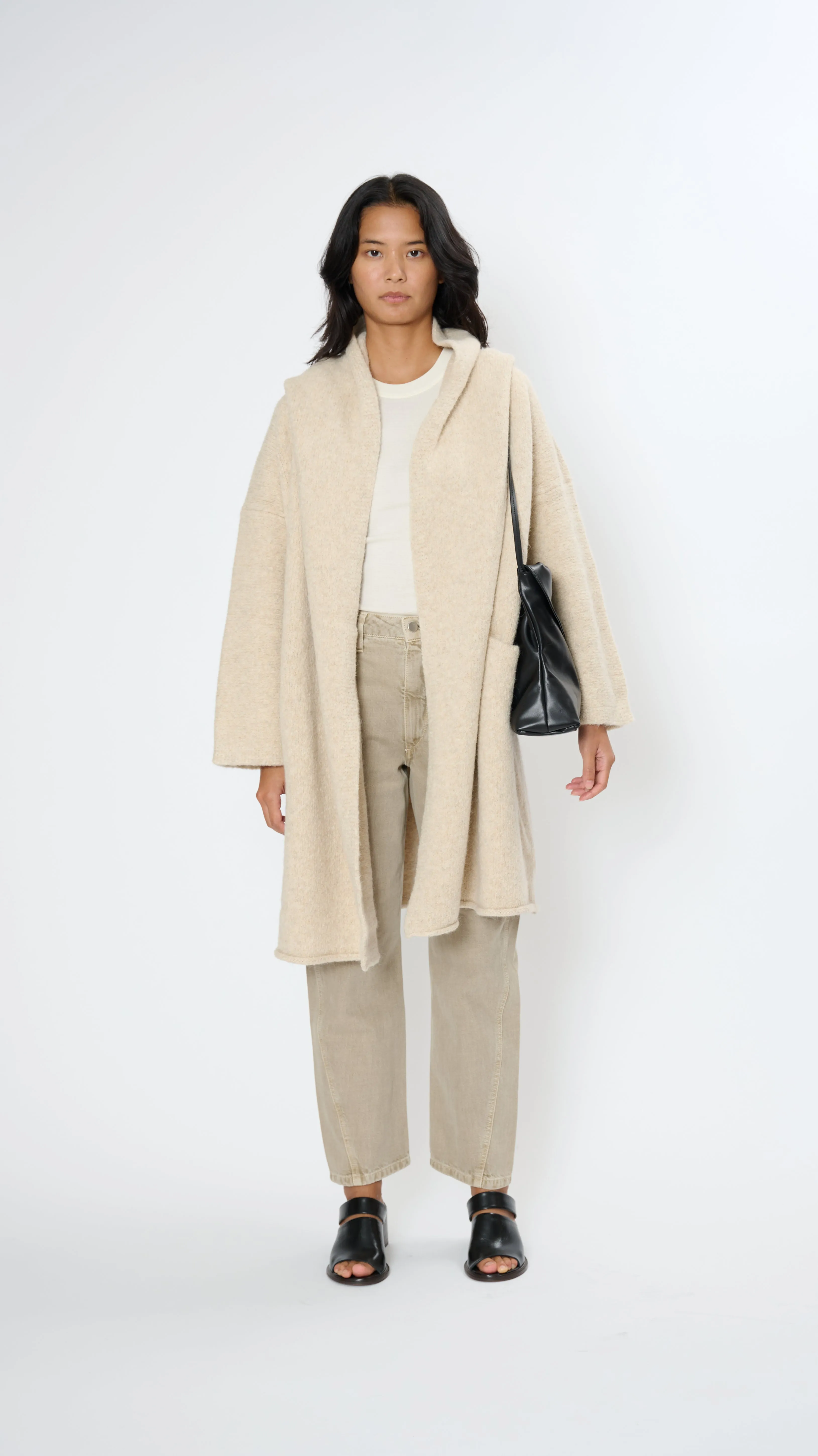 Capote Coat in Ecru