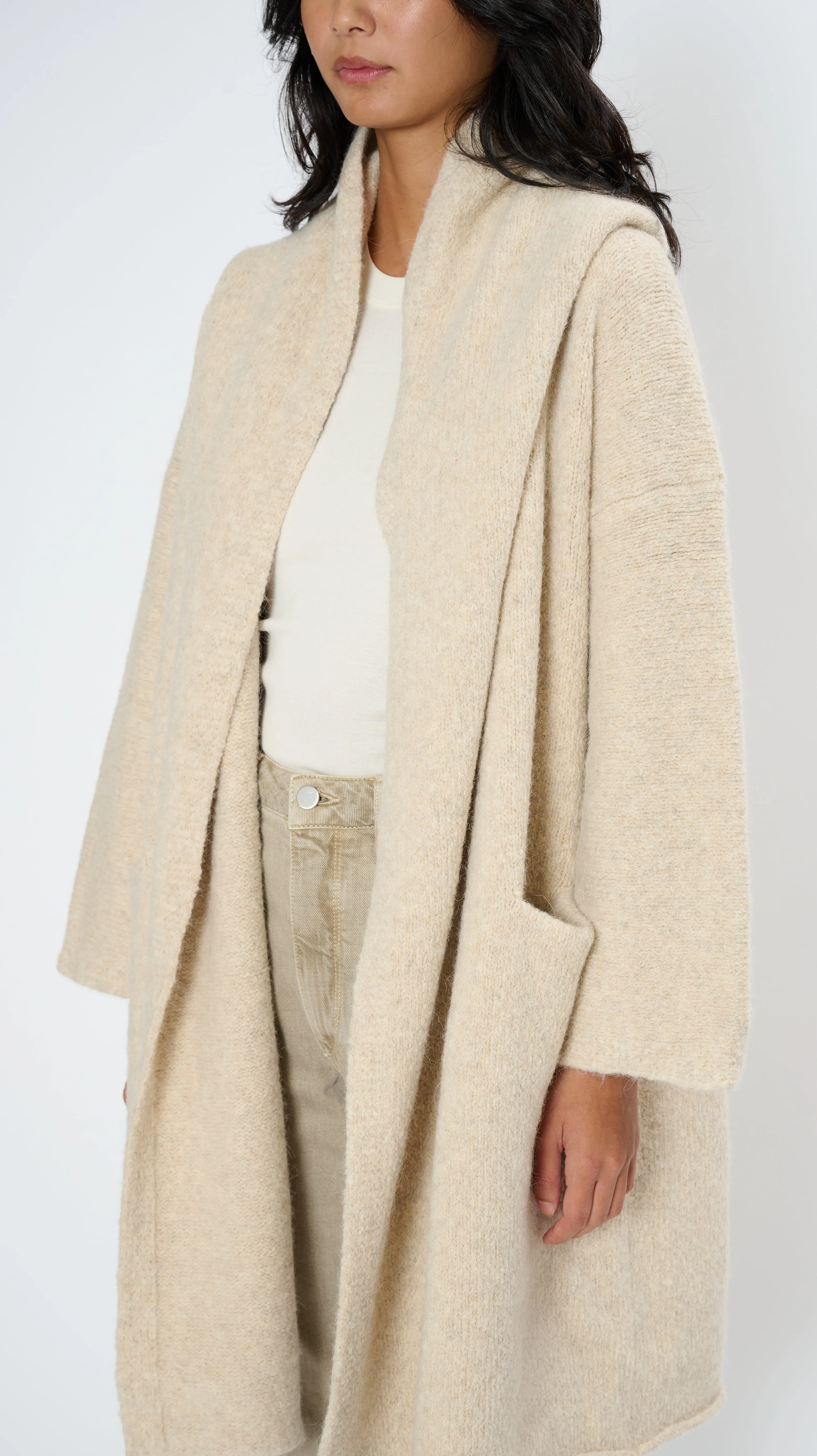 Capote Coat in Ecru