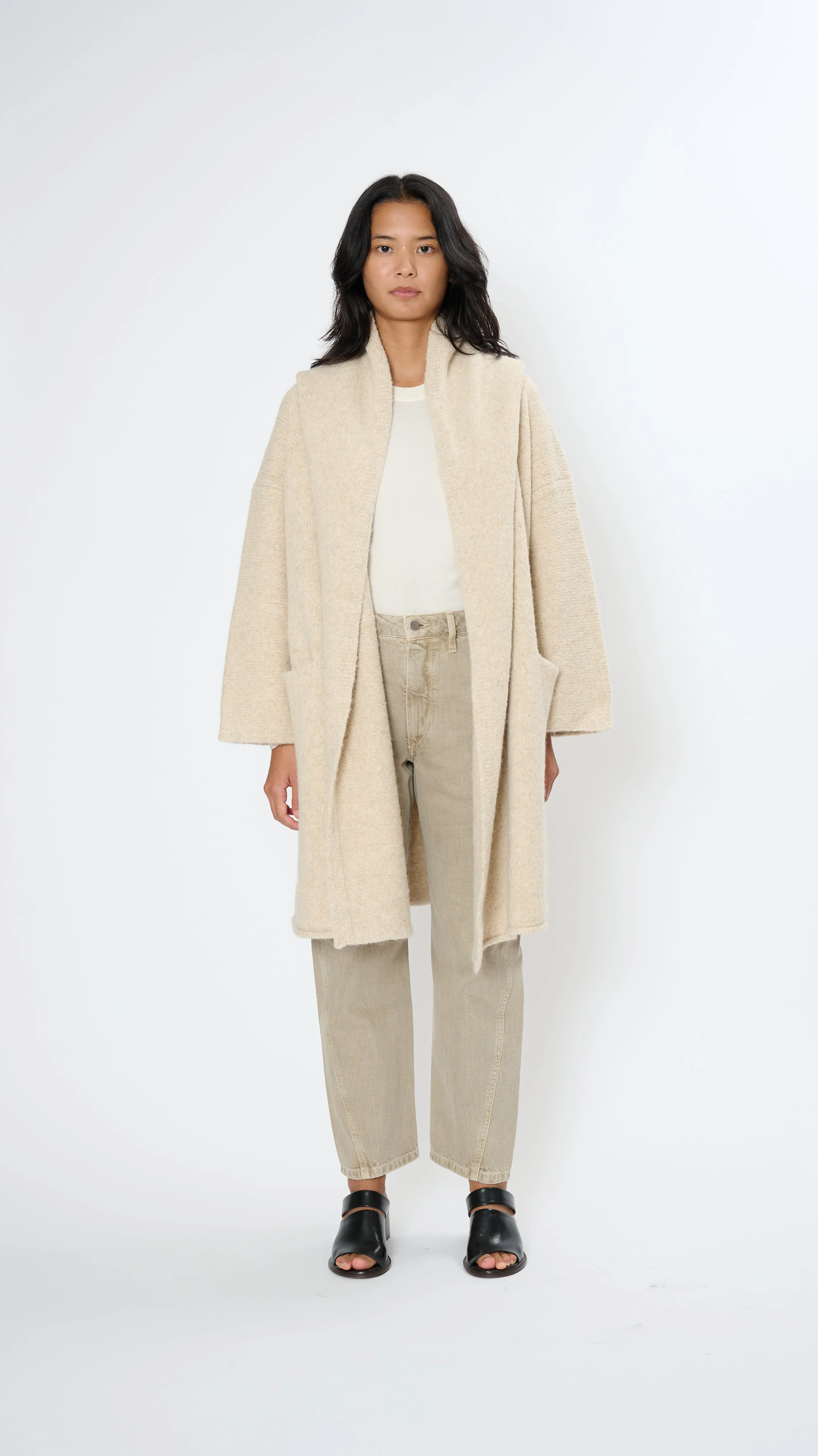 Capote Coat in Ecru