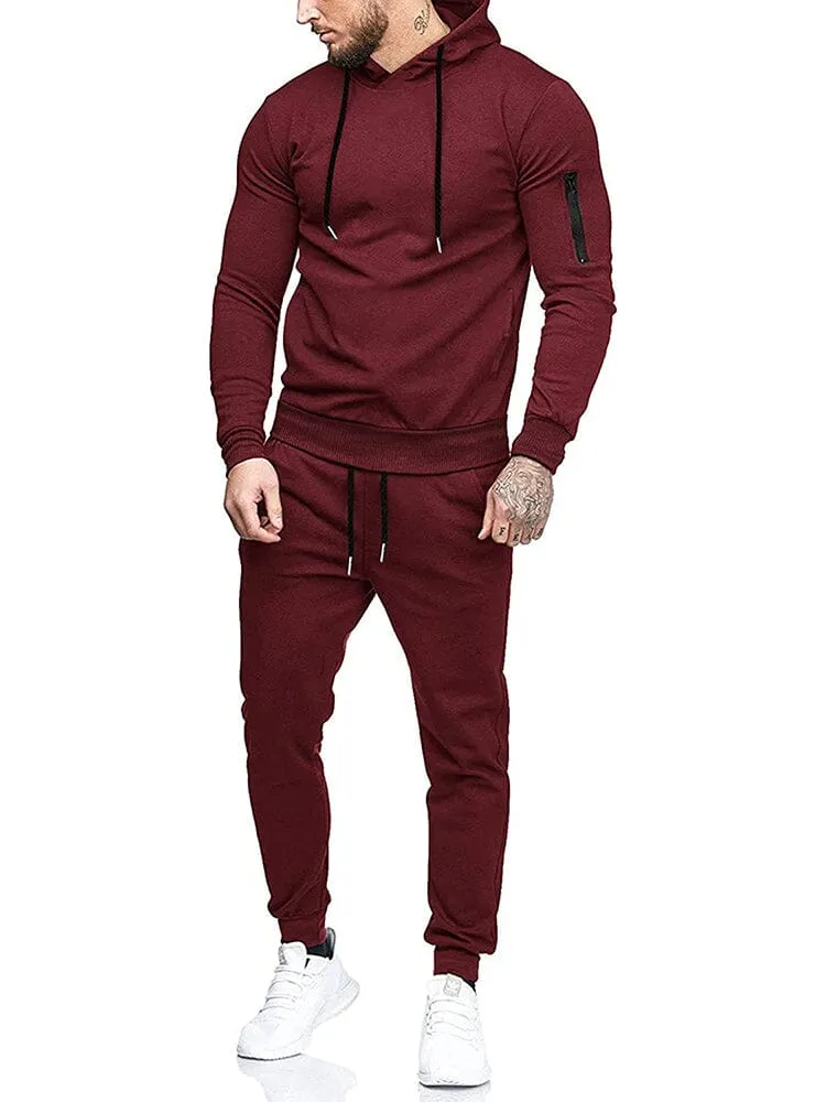 Casual 2-Piece Hooded Running Sport Suit Sets (US Only)