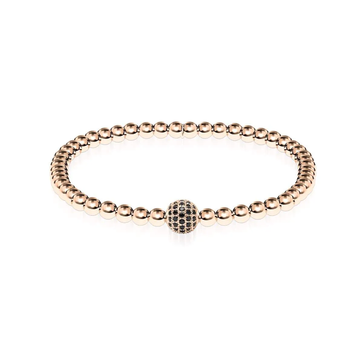 Charismatic | 18k Rose Gold | Black Cubic Zirconia Crystals | Expression Bracelet