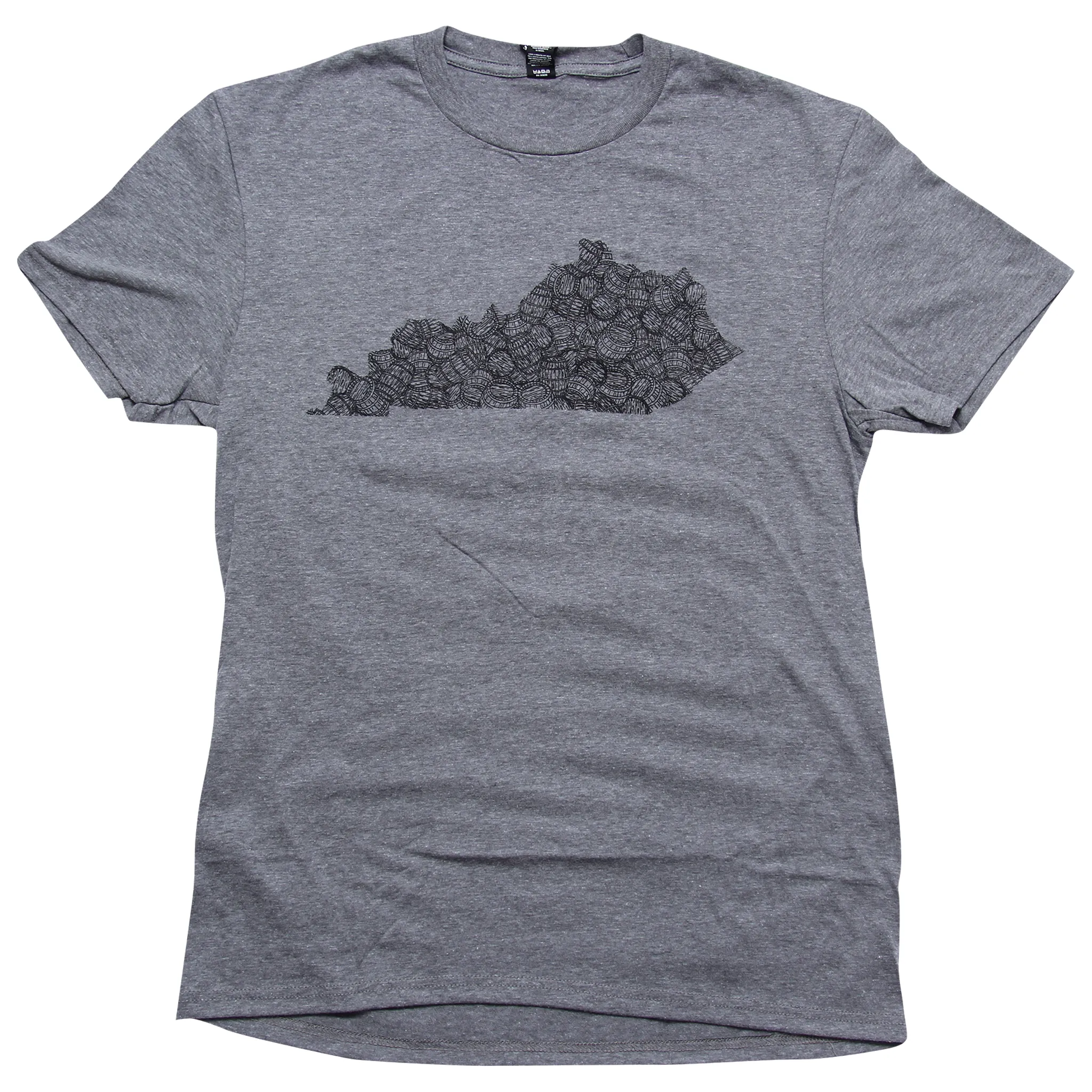 Grey Kentucky Shape Bourbon T-Shirt