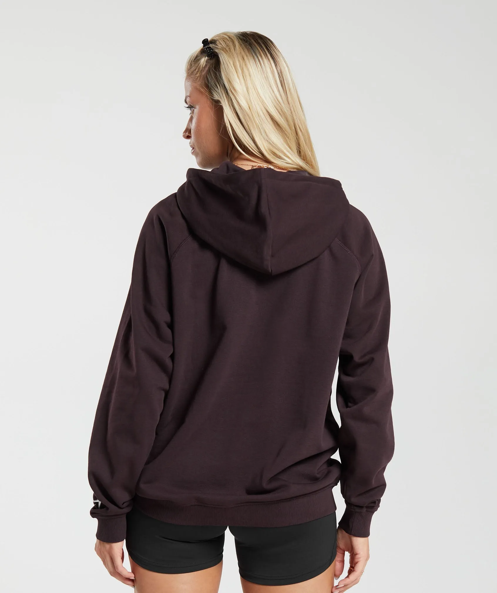 Gymshark Block Oversized Hoodie - Plum Brown