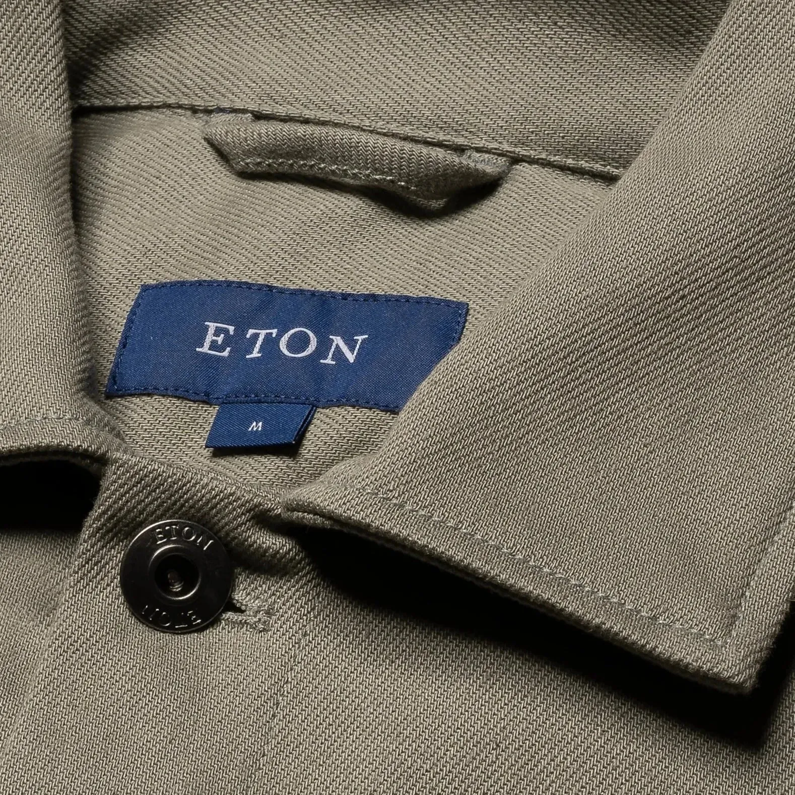 Khaki Green Heavy Denim Overshirt - ETON