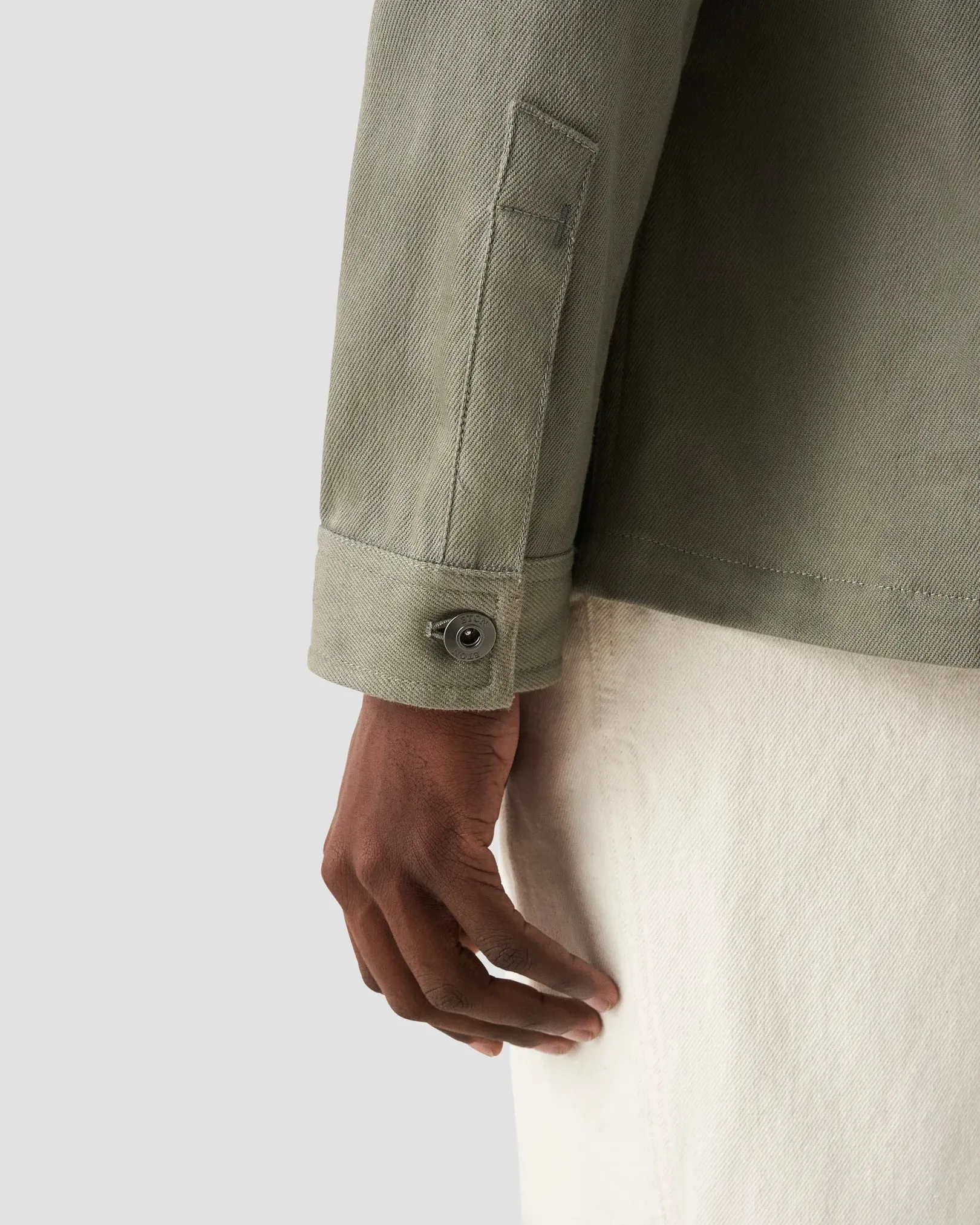 Khaki Green Heavy Denim Overshirt - ETON