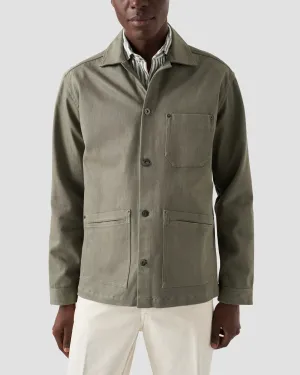 Khaki Green Heavy Denim Overshirt - ETON