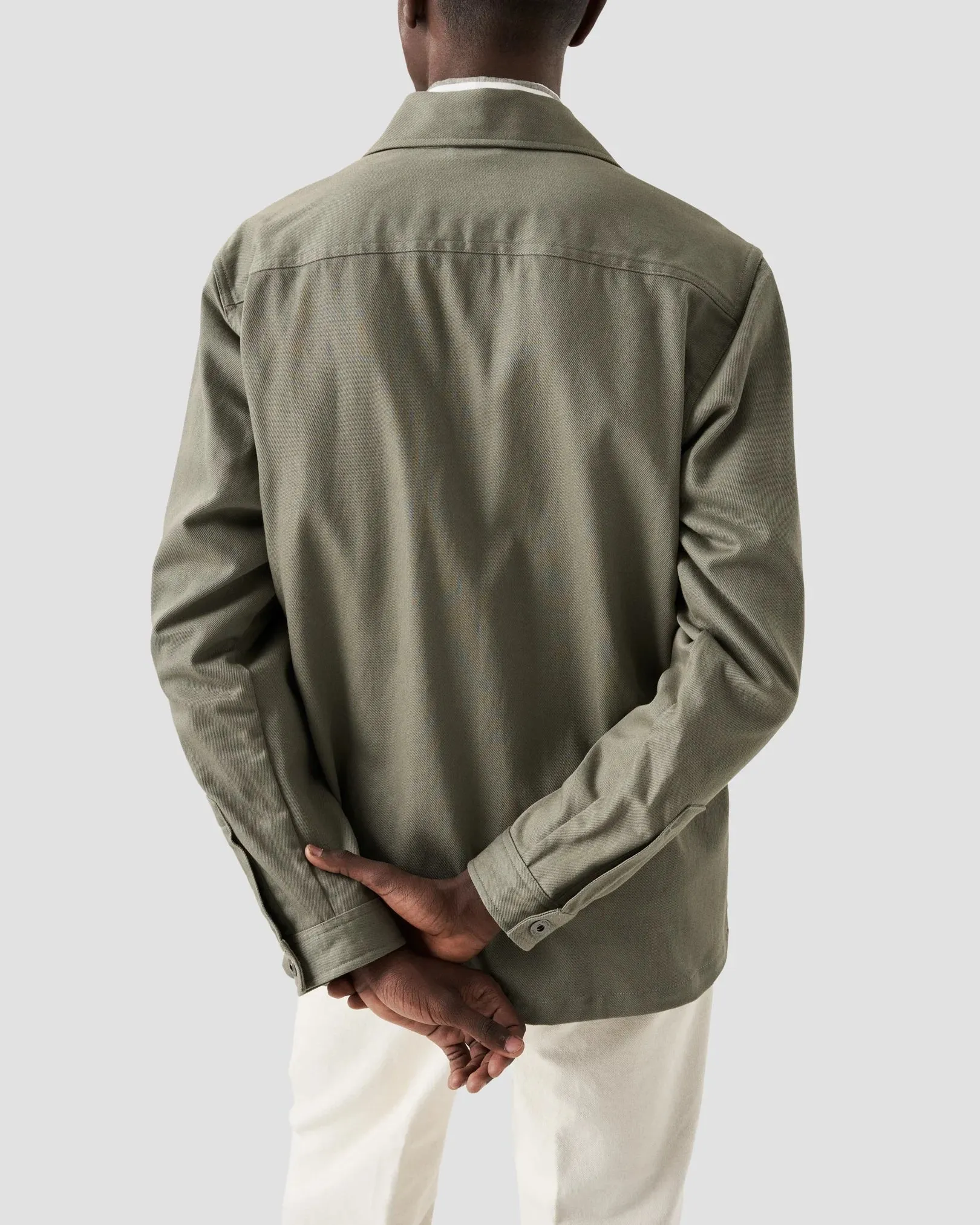 Khaki Green Heavy Denim Overshirt - ETON