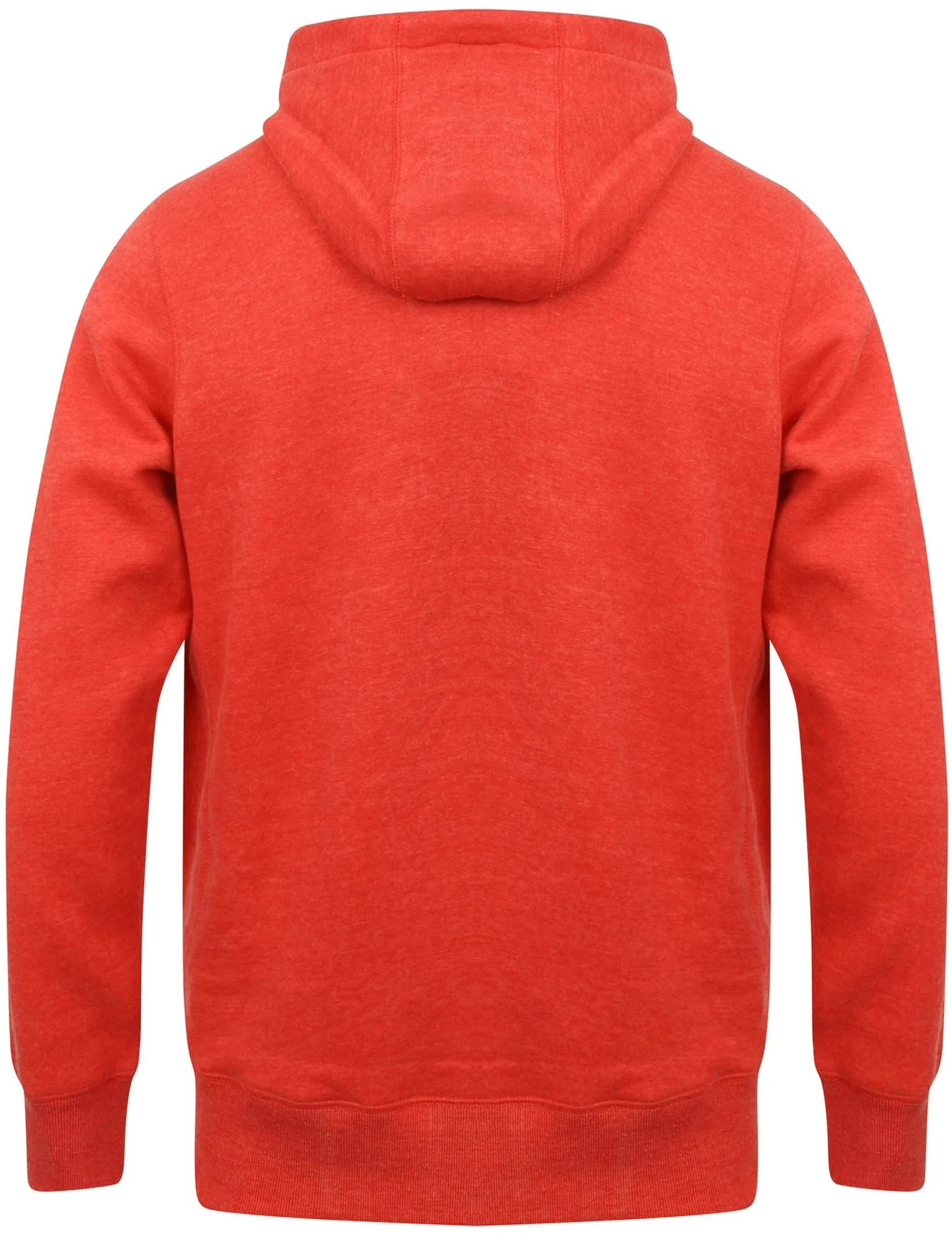 Lockwood Brush Back Fleece Pullover Hoodie In Tokyo Red Marl - Tokyo Laundry