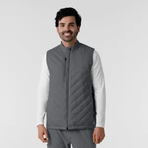 Men's Quilted Scrub Vest - Pewter