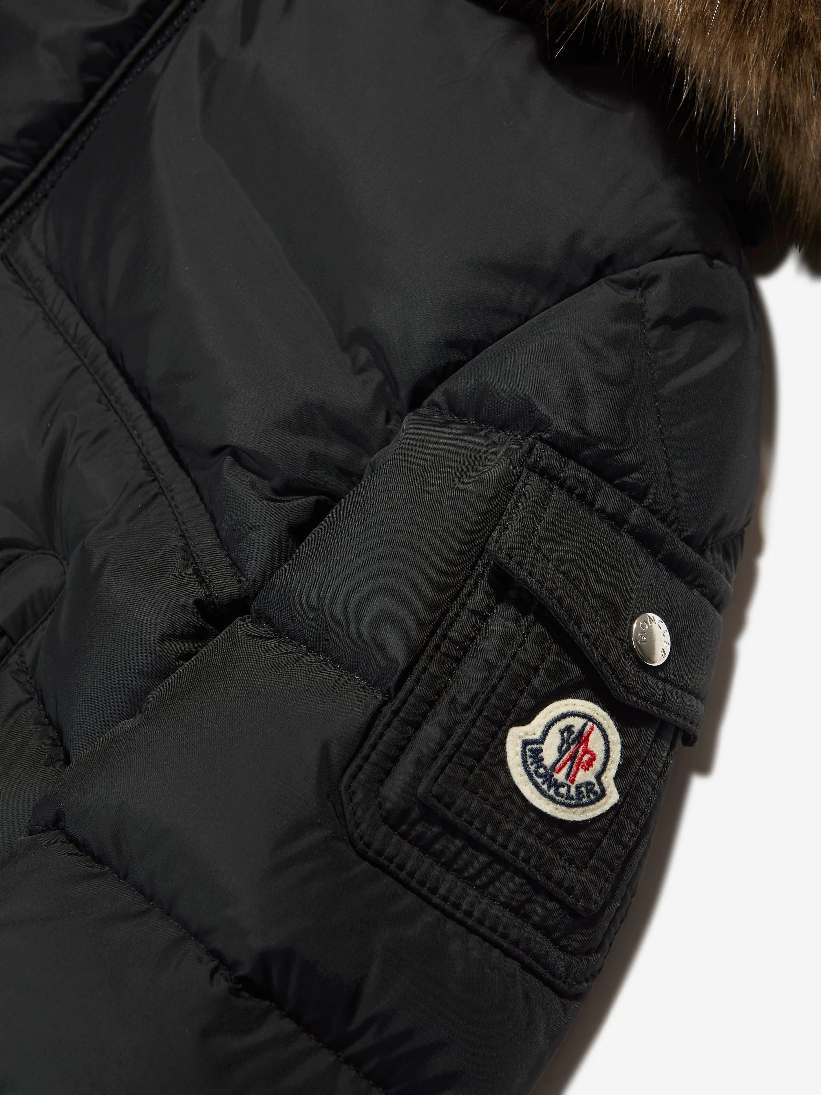 Moncler Enfant Boys Down Padded New Byron Jacket in Black