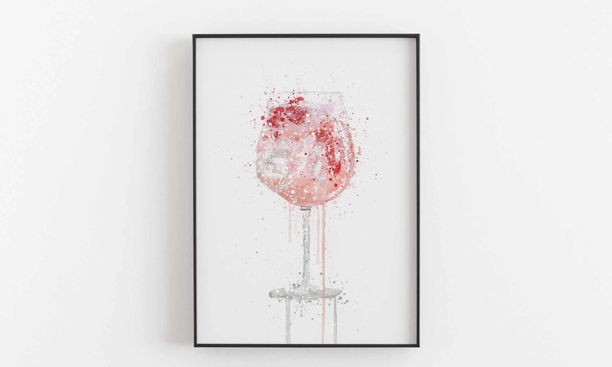 Pink Gin and Tonic 'Goblet' Wall Art Print