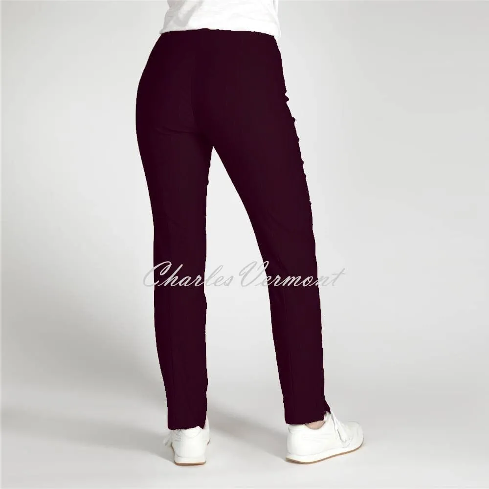 Robell Marie Full Length Trouser 51412-54025-560 - Fleece Lined (Aubergine)