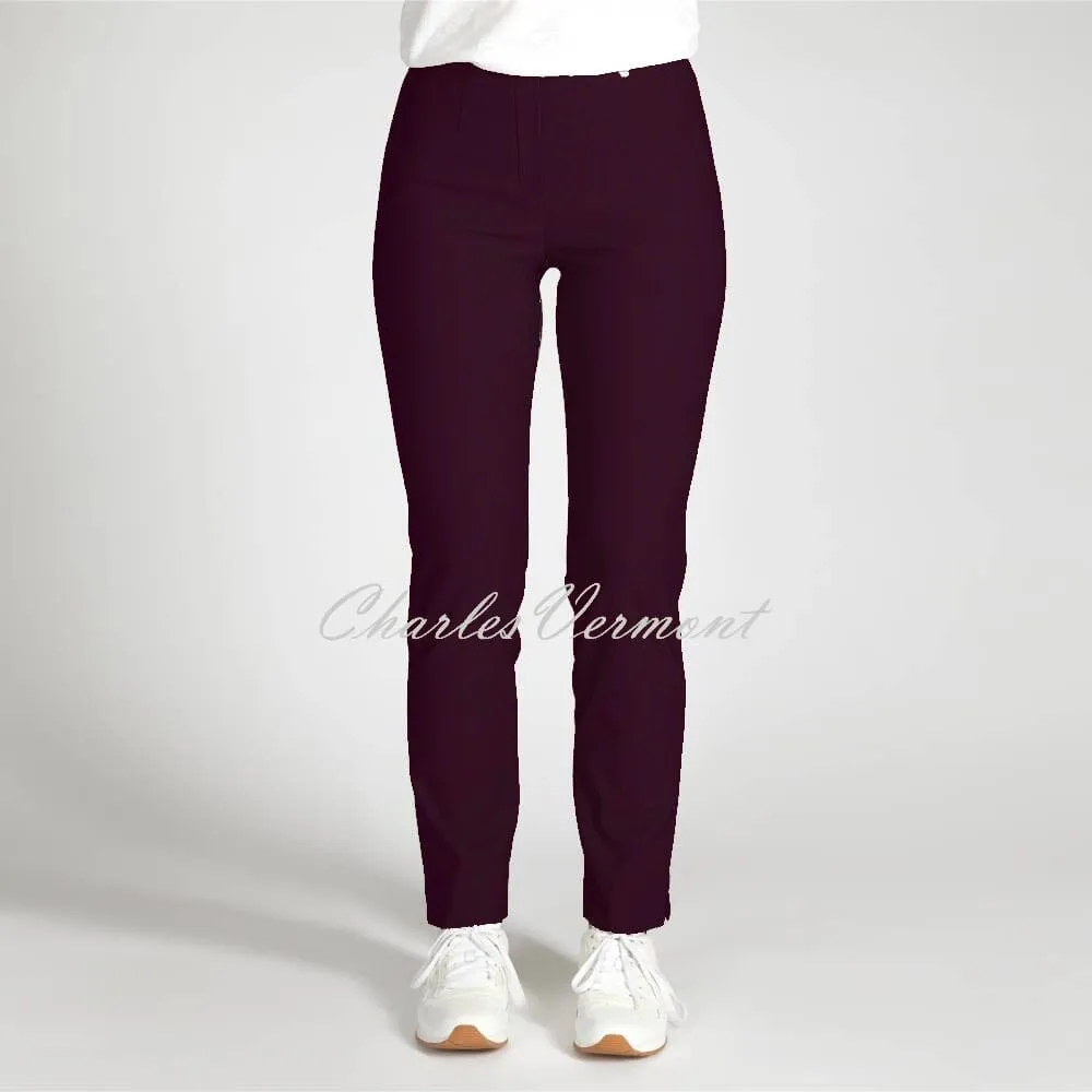 Robell Marie Full Length Trouser 51412-54025-560 - Fleece Lined (Aubergine)