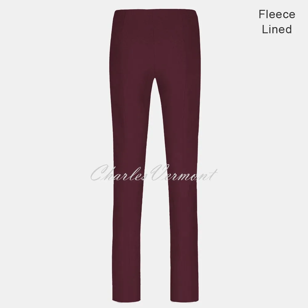 Robell Marie Full Length Trouser 51412-54025-560 - Fleece Lined (Aubergine)