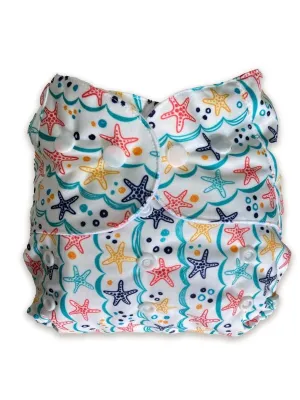 Starfish Print- Re-Usable Cloth Diaper