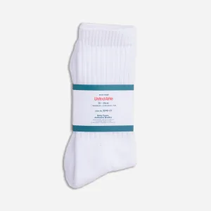 THICK SOLE CREW SOCK - WHITE