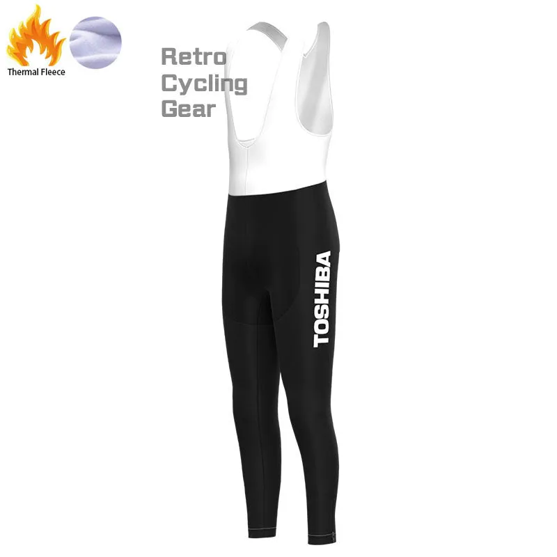 Toshiba Stripes Fleece Retro Cycling Pants